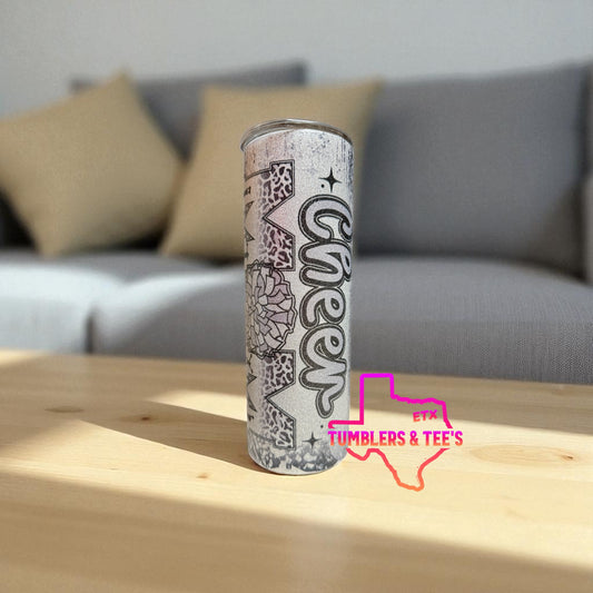 Cheer Mom Glitter Tumbler